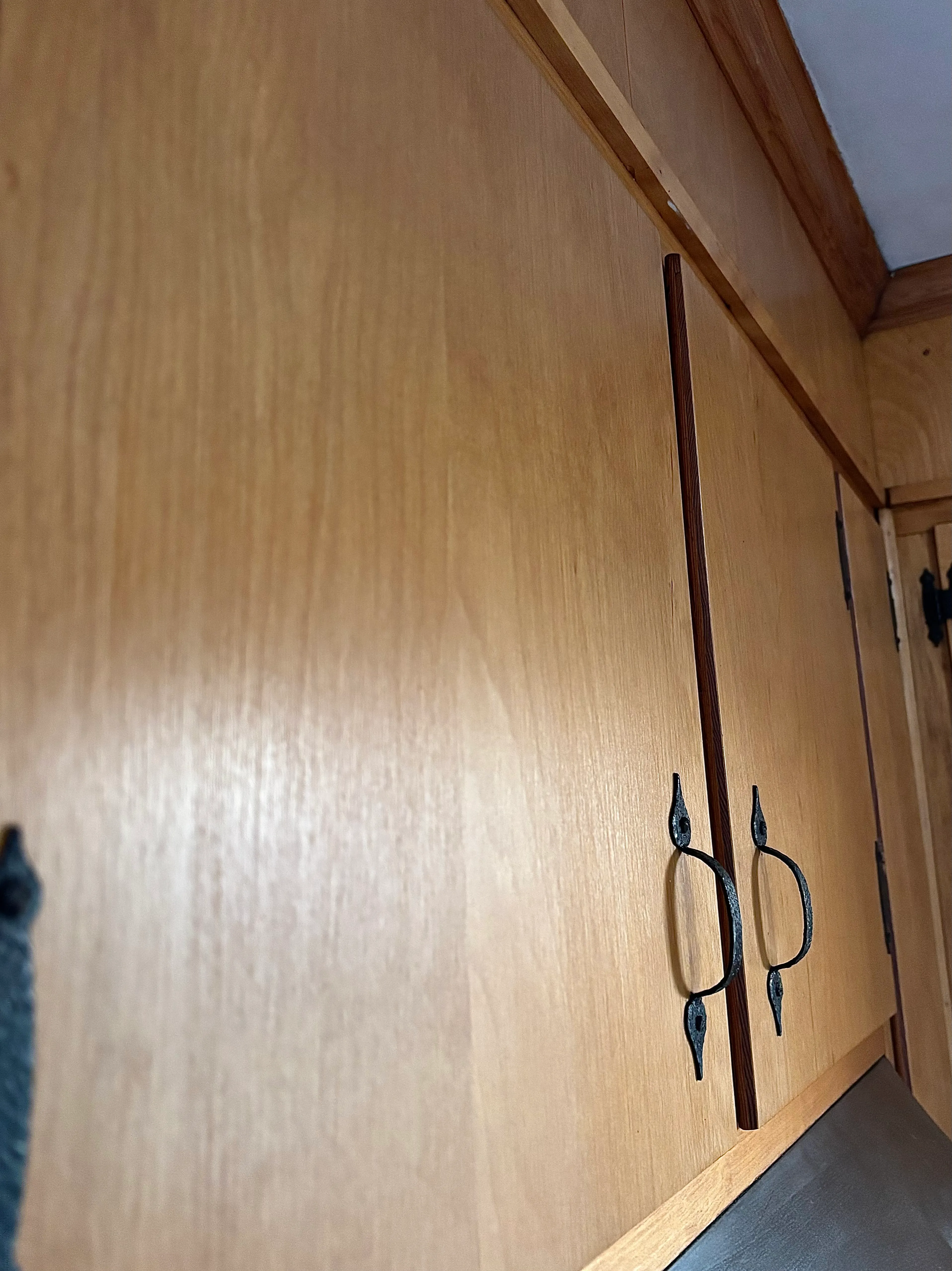 After: Cabinet detail work